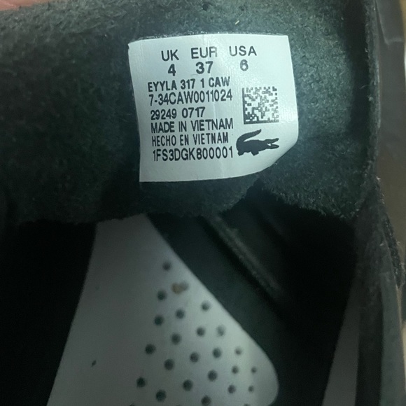 Lacoste black leather trainers - Picture 4 of 6